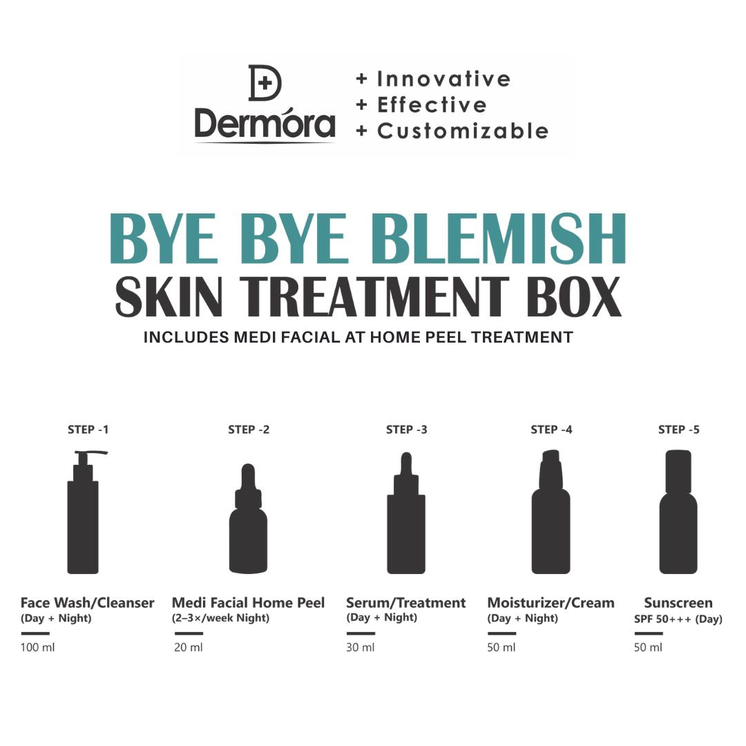 Dermora Bye-Bye Blemishes Skin Treatment 5-Step Kit