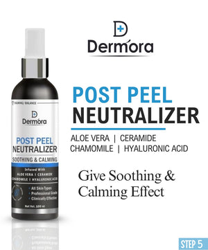 Dermora Professional 6% Medium Advanced 2-Step Tranexamic + Retinol Peel Kit With 5-Steps | Enzyme Cleanser Peel (12g) | Pre Peel Cleanser (100ml) | Tranexamic + Retinol Peel Solution (30ml) | Tranexamic + Retinol Peel Cream (30ml) | Post Peel Neutralizer (100ml)