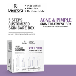 Dermora Acne & Pimple Skin Treatment 5-Step Kit | For Active Acne, Acne Marks/Scars