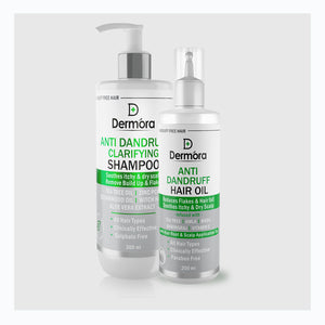 Dermora Anti Dandruff Clarifying Shampoo with anti dandruff hair oil 500(300+200)ml - Dermora
