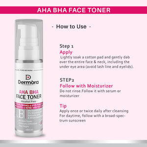 Dermora AHA BHA face toner 100 ml - Dermora