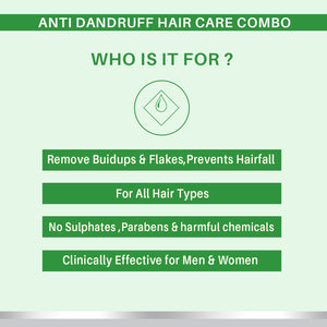 Dermora Anti Dandruff Clarifying Shampoo with anti dandruff hair oil 500(300+200)ml - Dermora