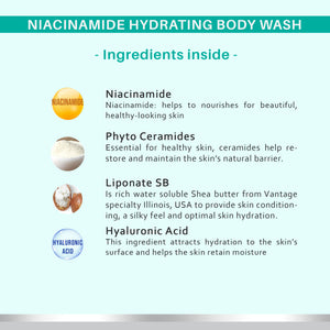 Dermora Niacinamide Hydrating body wash with Ceramides 300 ml - Dermora