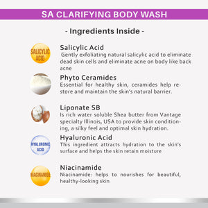 Dermora SA clarifying body wash with salicylic acid & Ceramides 300 ml - Dermora