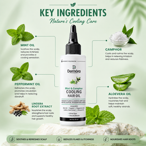 Mint & Camphor Cooling Hair Oil 100 ml soothes Scalp, Relieves Itch & Promotes Growth