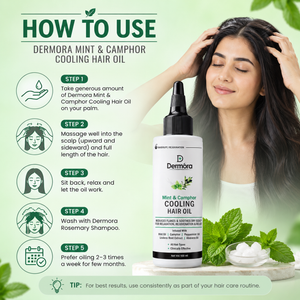 Mint & Camphor Cooling Hair Oil 100 ml soothes Scalp, Relieves Itch & Promotes Growth