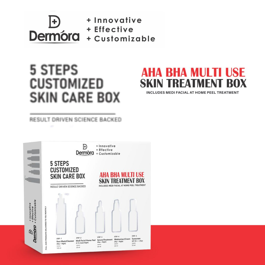 Dermora AHA-BHA Multipurpose Skin Treatment 5-Step Kit