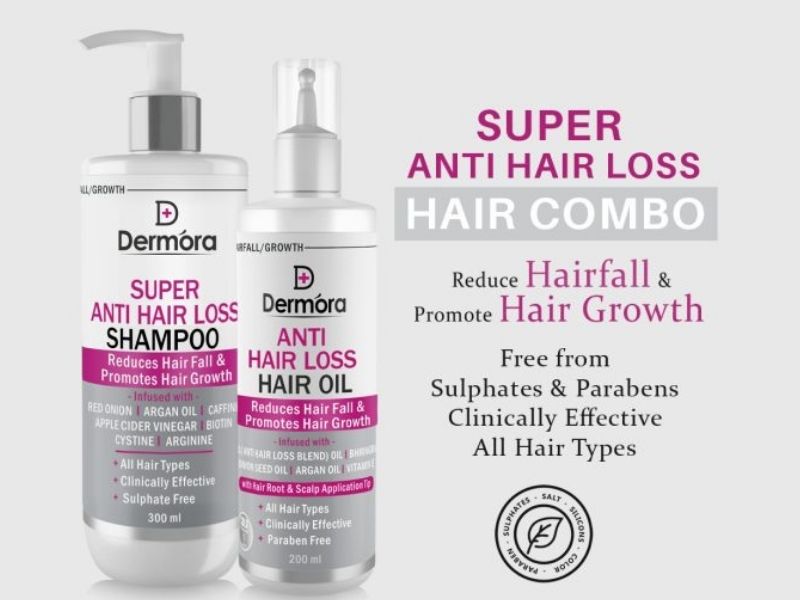 Dermora Super Anti Hair Loss Shampoo & hair oil 500(300+200)ml
