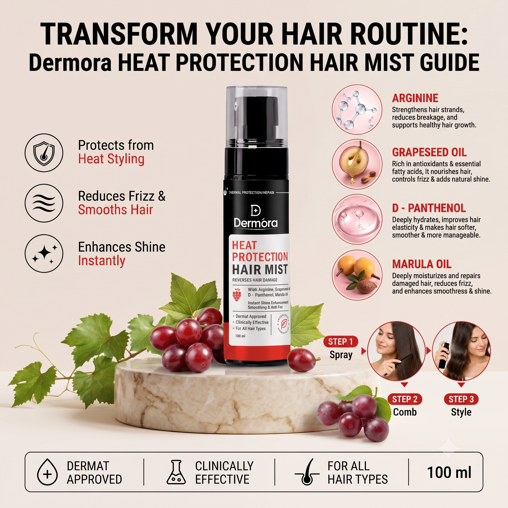Shine Like Glass: How to Get Salon-Glossy Hair at Home with a Simple Mist