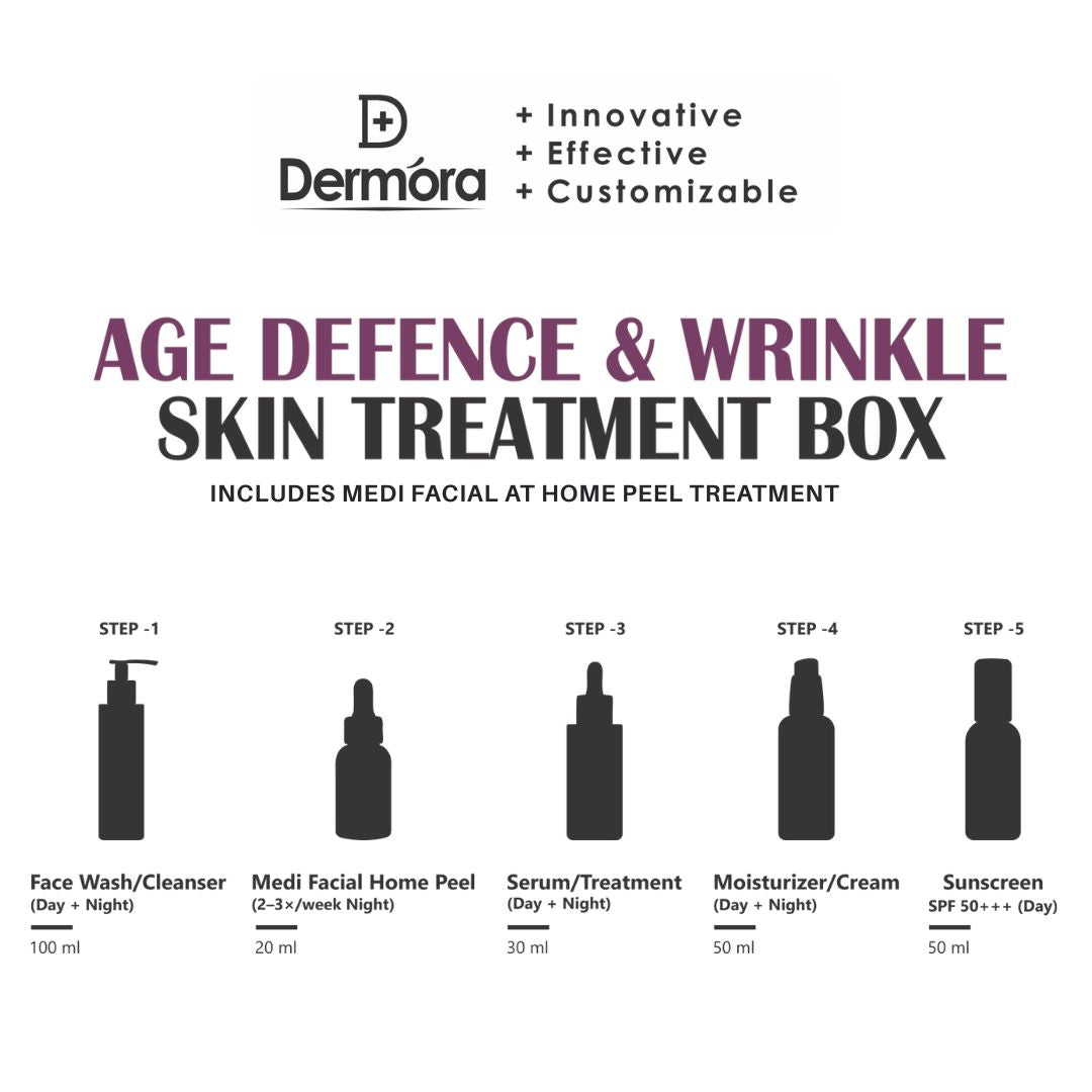 Dermora Age Defence & Wrinkle Skin Treatment 5-Step Kit