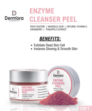 Dermora Professional 6% Medium Advanced 2-Step Tranexamic + Retinol Peel Kit With 5-Steps | Enzyme Cleanser Peel (12g) | Pre Peel Cleanser (100ml) | Tranexamic + Retinol Peel Solution (30ml) | Tranexamic + Retinol Peel Cream (30ml) | Post Peel Neutralizer (100ml)
