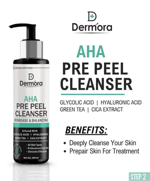 Dermora Professional 6% Medium Advanced 2-Step Tranexamic + Retinol Peel Kit With 5-Steps | Enzyme Cleanser Peel (12g) | Pre Peel Cleanser (100ml) | Tranexamic + Retinol Peel Solution (30ml) | Tranexamic + Retinol Peel Cream (30ml) | Post Peel Neutralizer (100ml)