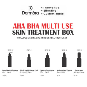 Dermora AHA-BHA Multipurpose Skin Treatment 5-Step Kit