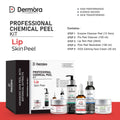 Dermora Professional Lip Peel Kit With 5-Steps | Enzyme Cleanser Peel (12g) | Pre Peel Cleanser (100ml) | Lip Peel (30ml) | Post Peel Neutralizer (100ml) | CICA Calming Face Cream (30ml)
