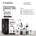 Dermora Professional Salicylic Mandelic Skin Peel Kit With 5-Steps | Enzyme Cleanser Peel (12g) | Pre Peel Cleanser (100ml) | Salicylic Mandelic Skin Peel (30ml) | Post Peel Neutralizer (100ml) | CICA Calming Face Cream (30ml)