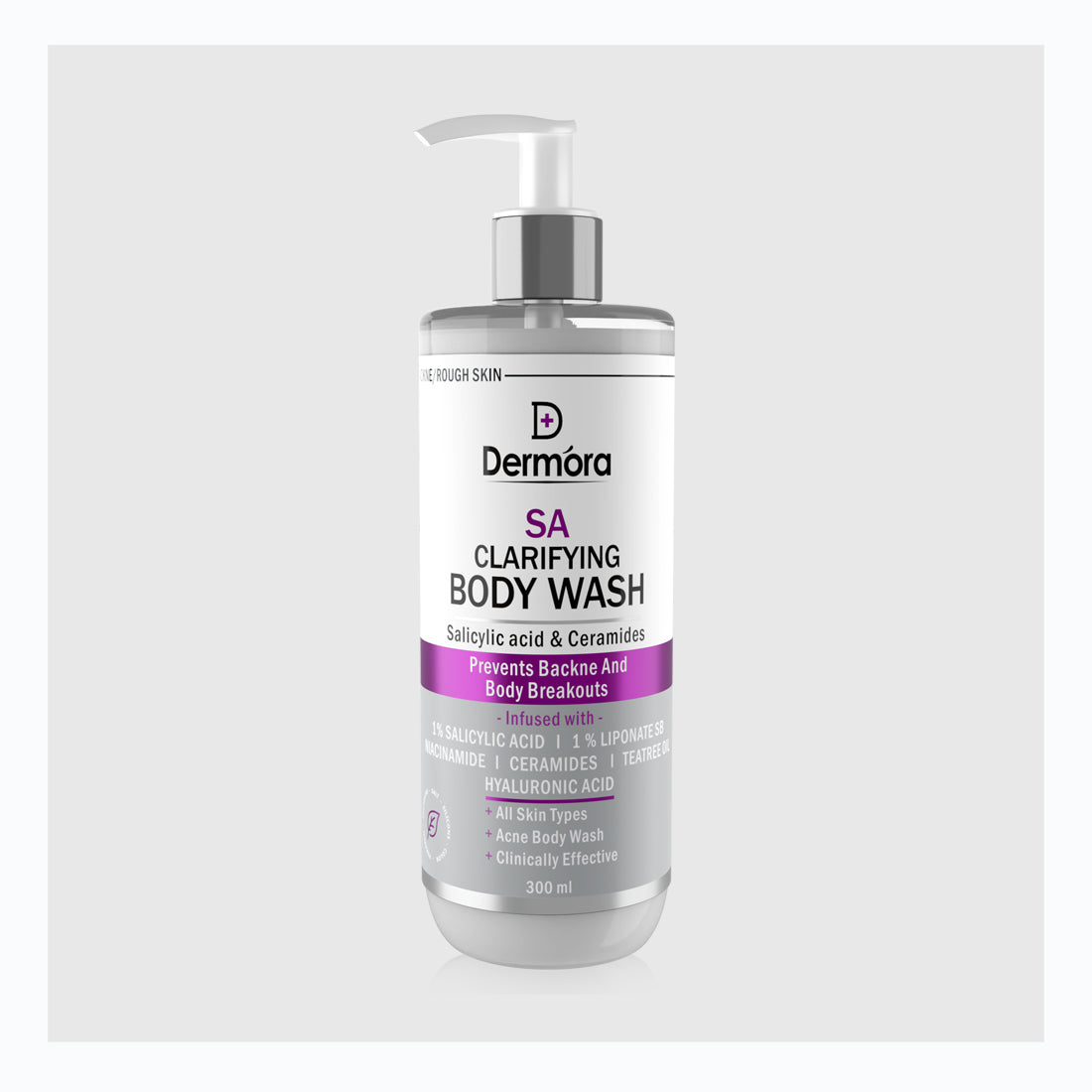 Dermora SA clarifying body wash with salicylic acid & Ceramides 300 ml - Dermora