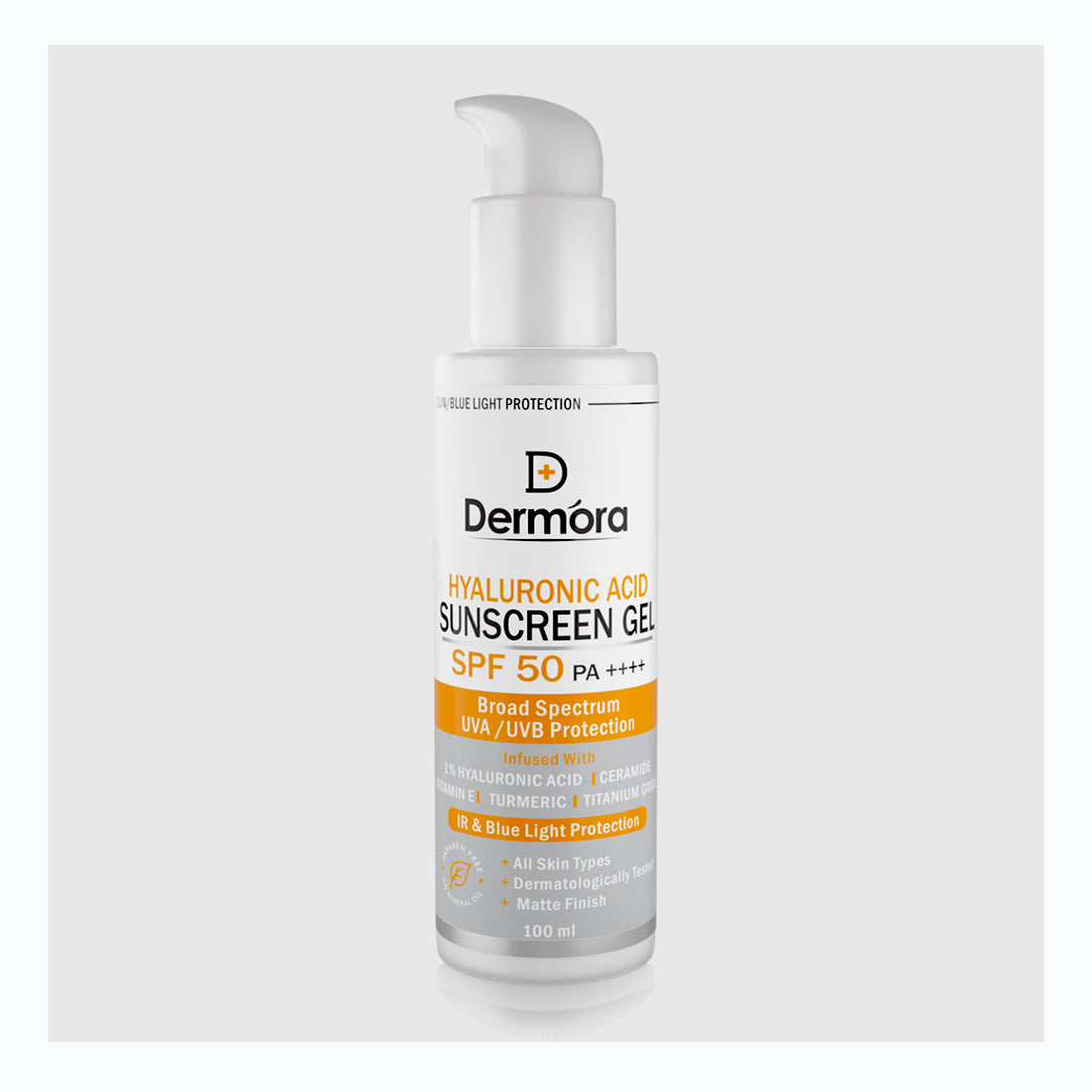 Dermora Hyaluronic Acid Sunscreen Gel with SPF 50 ++++ | 100 ml - Dermora