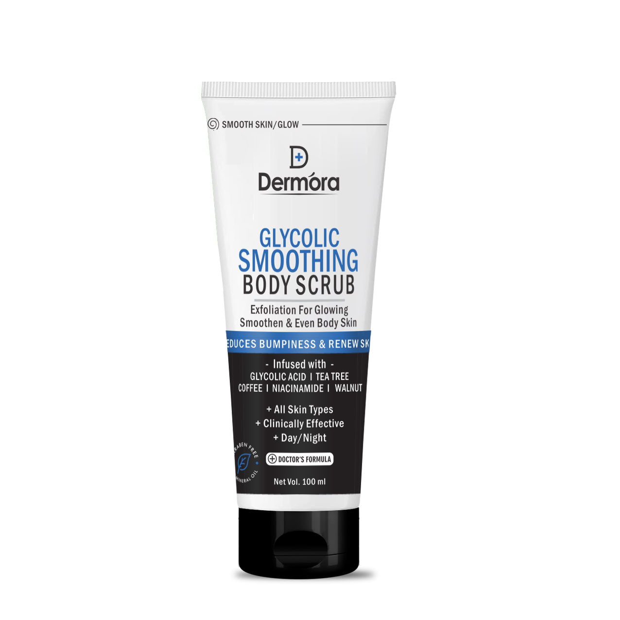 Glycolic Glow Body Scrub (100ml) - Exfoliating & Smoothing Skin Scrub infused with Glycolic Acid