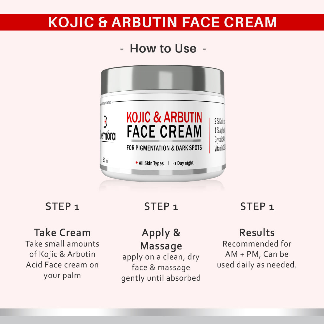 Dermora Kojic Acide Face Cream 50 ml - Dermora