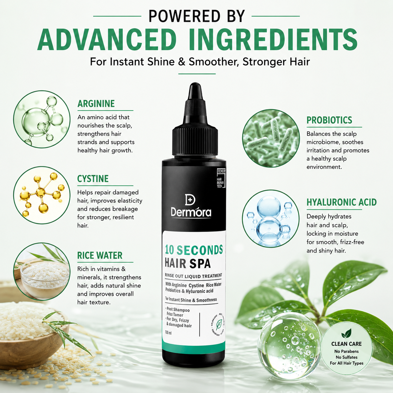 10 Second Hair Spa (100ml) - Instant Shine Mask with Arginine & Cystine