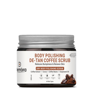 Body Polishing De tan Coffee Dry Body Scrub 200 Gms - Dermora
