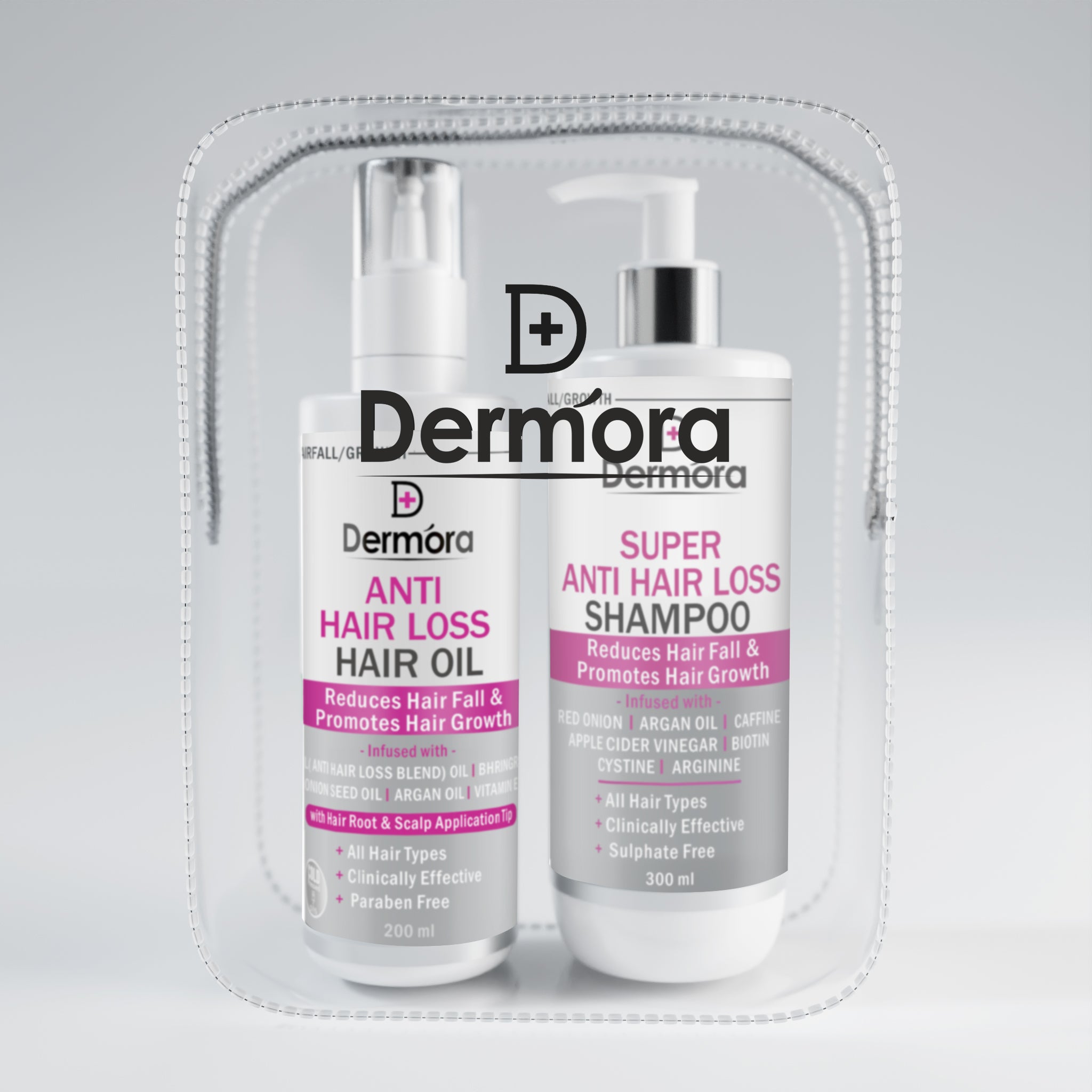 Dermora Super Anti Hair Loss Shampoo & hair oil 500(300+200)ml - Dermora