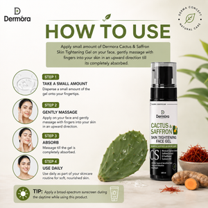 Cactus & Saffron Skin Tightening Gel 100 ml Tightens Skin, Boosts Elasticity & Enhances Radiance
