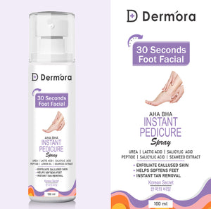 30 Second foot facial AHA Instant Pedicure Spray 100 ml - Dermora