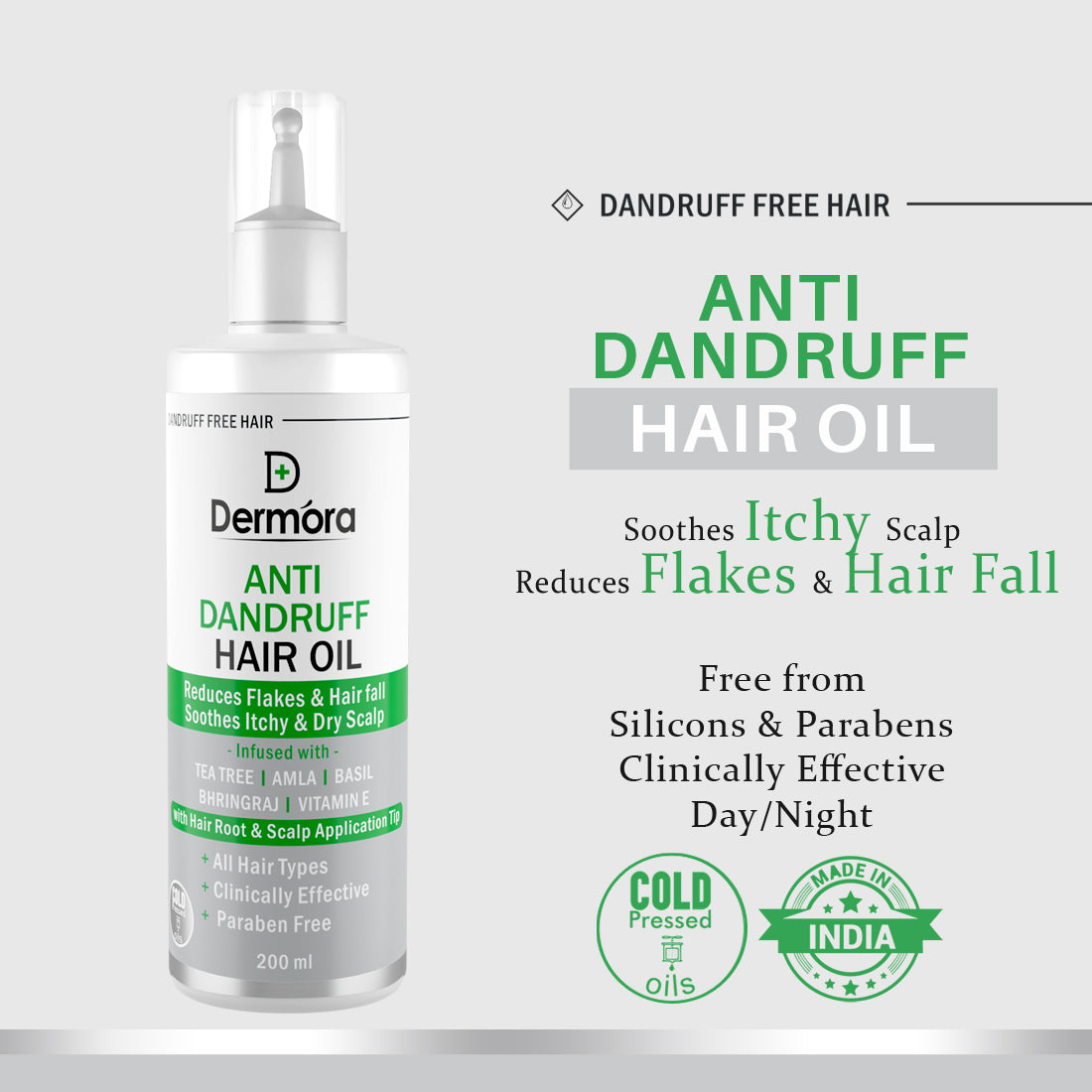 Dermora Anti Dandruff hair oil 200 ml - Dermora