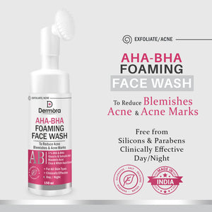 Dermora AHA BHA Foaming Face wash 150 ml - Dermora