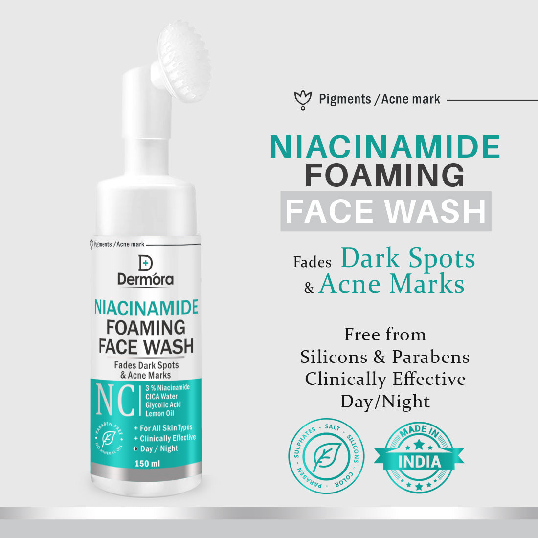 Dermora Niacinamide foaming Face wash 150 ml - Dermora