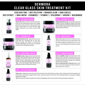 Dermora Clear glass skin treatment kit 530 ml