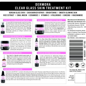 Dermora Clear glass skin treatment kit 530 ml