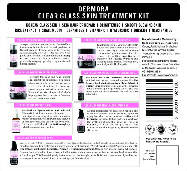 Dermora Clear glass skin treatment kit 530 ml