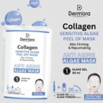Dermora Collagen Sensitive Face Mask Firming & Anti Aging Peel Off Mask For Women & Men Pack of 2 (Powder 90 Gms + Gel 25 Gms)