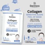 Dermora Collagen Sensitive Face Mask Firming & Anti Aging Peel Off Mask For Women & Men Pack of 2 (Powder 90 Gms + Gel 25 Gms)