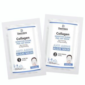 Dermora Collagen Sensitive Face Mask Firming & Anti Aging Peel Off Mask For Women & Men Pack of 2 (Powder 90 Gms + Gel 25 Gms)