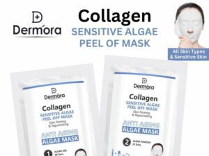 Dermora Collagen Sensitive Face Mask Firming & Anti Aging Peel Off Mask For Women & Men Pack of 2 (Powder 90 GmsÂ + Gel 25 Gms)