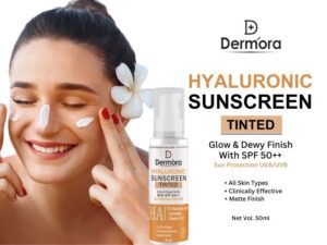 Dermora Hyaluronic Acid tinted sunscreen Spf 50++ 50 ml