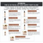 Dermora Fire & Ice Facial Kit Treatment For Red Carpet Party Glow 525 ml (Pack of 9)