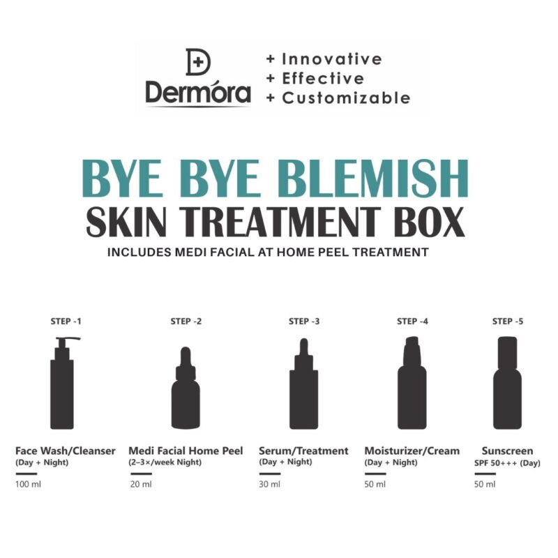 Dermora Bye-Bye Blemishes Skin Treatment 5-Step Kit