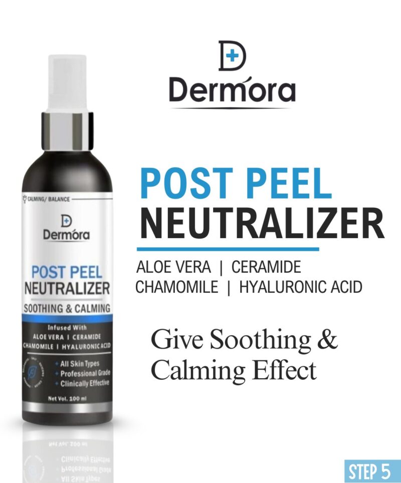 Dermora Professional 6% Medium Advanced 2-Step Tranexamic + Retinol Peel Kit With 5-Steps | Enzyme Cleanser Peel (12g) | Pre Peel Cleanser (100ml) | Tranexamic + Retinol Peel Solution (30ml) | Tranexamic + Retinol Peel Cream (30ml) | Post Peel Neutralizer (100ml)