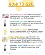Dermora Professional 4% Mild Advanced 2-Step Retinol Yellow Peel Kit With 5-Steps | Enzyme Cleanser Peel (12g) | Pre Peel Cleanser (100ml) | Retinol & Vitamin-C Yellow Peel Solution (30ml) | Retinol Yellow Peel Cream (30ml) | Post Peel Neutralizer (100ml)
