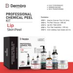 Dermora Professional Lip Peel Kit With 5-Steps | Enzyme Cleanser Peel (12g) | Pre Peel Cleanser (100ml) | Lip Peel (30ml) | Post Peel Neutralizer (100ml) | CICA Calming Face Cream (30ml)