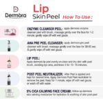 Dermora Professional Lip Peel Kit With 5-Steps | Enzyme Cleanser Peel (12g) | Pre Peel Cleanser (100ml) | Lip Peel (30ml) | Post Peel Neutralizer (100ml) | CICA Calming Face Cream (30ml)