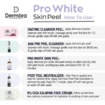 Dermora Professional Pro White Skin Peel Kit With 5-Steps | Enzyme Cleanser Peel (12g) | Pre Peel Cleanser (100ml) | Pro White Skin Peel (30ml) | Post Peel Neutralizer (100ml) | CICA Calming Face Cream (30ml)