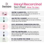 Dermora Professional Hexyl Recorcinol Skin Peel Kit With 5-Steps | Enzyme Cleanser Peel (12g) | Pre Peel Cleanser (100ml) | Hexyl Recorcinol Skin Peel (30ml) | Post Peel Neutralizer (100ml) | CICA Calming Face Cream (30ml)